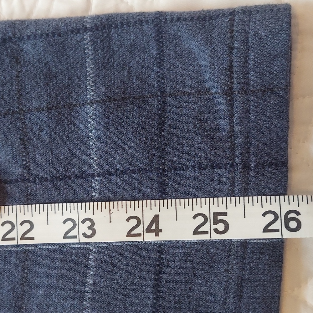 * Croft & Barrow Soft Blue Plaid Polo Long Sleeve Shirt, Button-Up Size Large - Picture 7 of 7